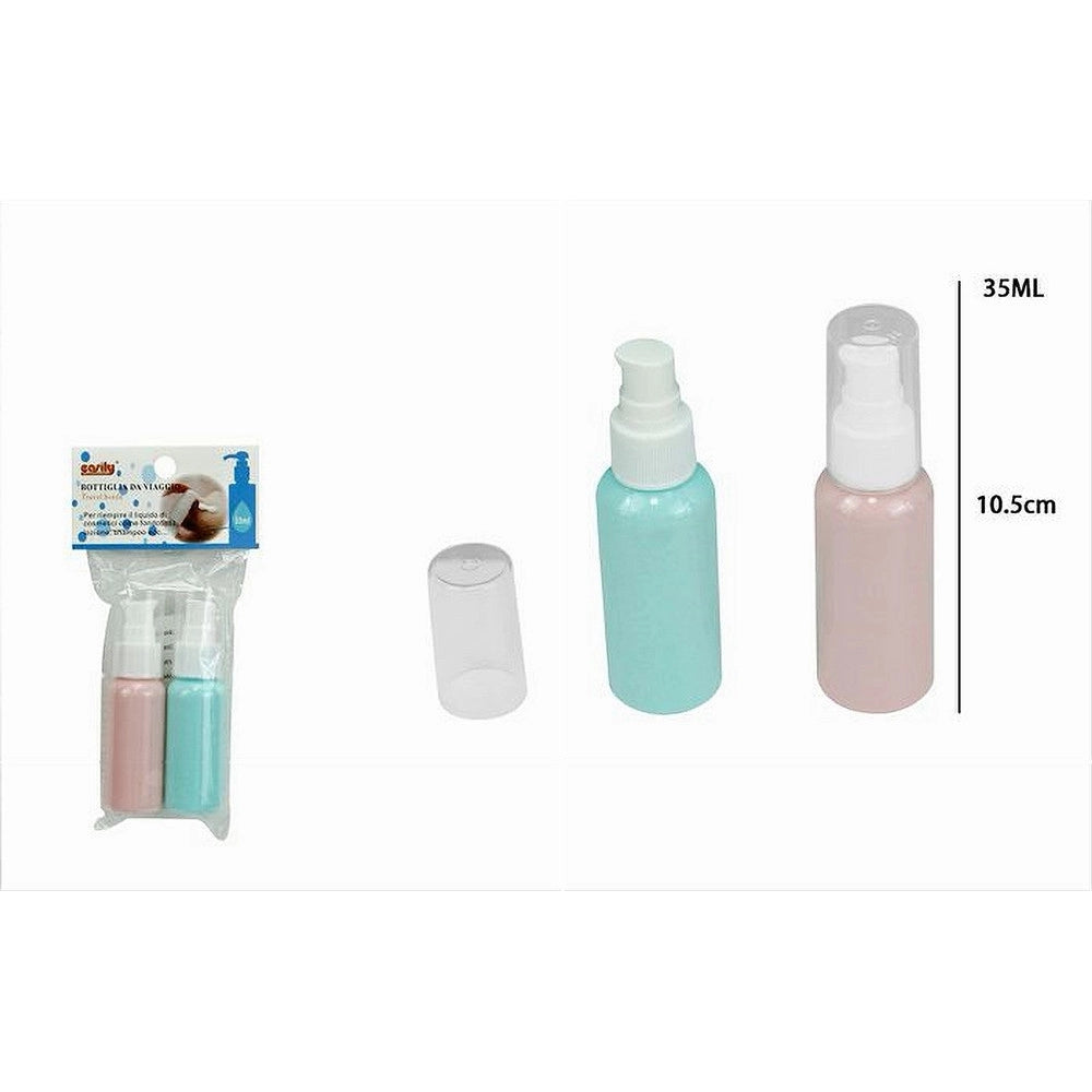 Trade Shop - Set 4pz Bottiglia Viaggio Vuota 35ml Dispenser A Pompa Per Crema Cosmetici 79379 -