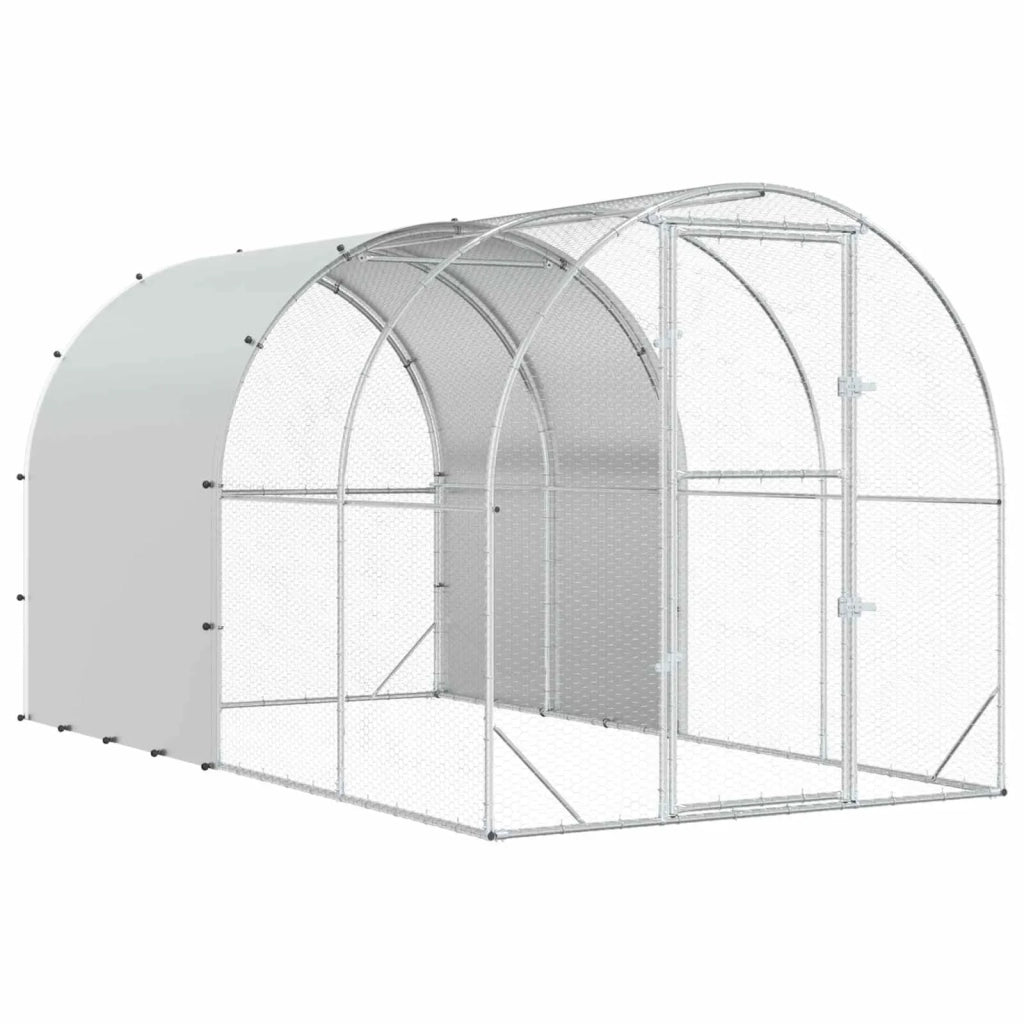 Pollaio Argento 400 x 200 x 200 cm Acciaio zincato 3434681