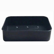 Trade Shop - Portasapone Saponetta Da Bagno Rettangolare Nero Rigato Accessorio Arredo 79196 -