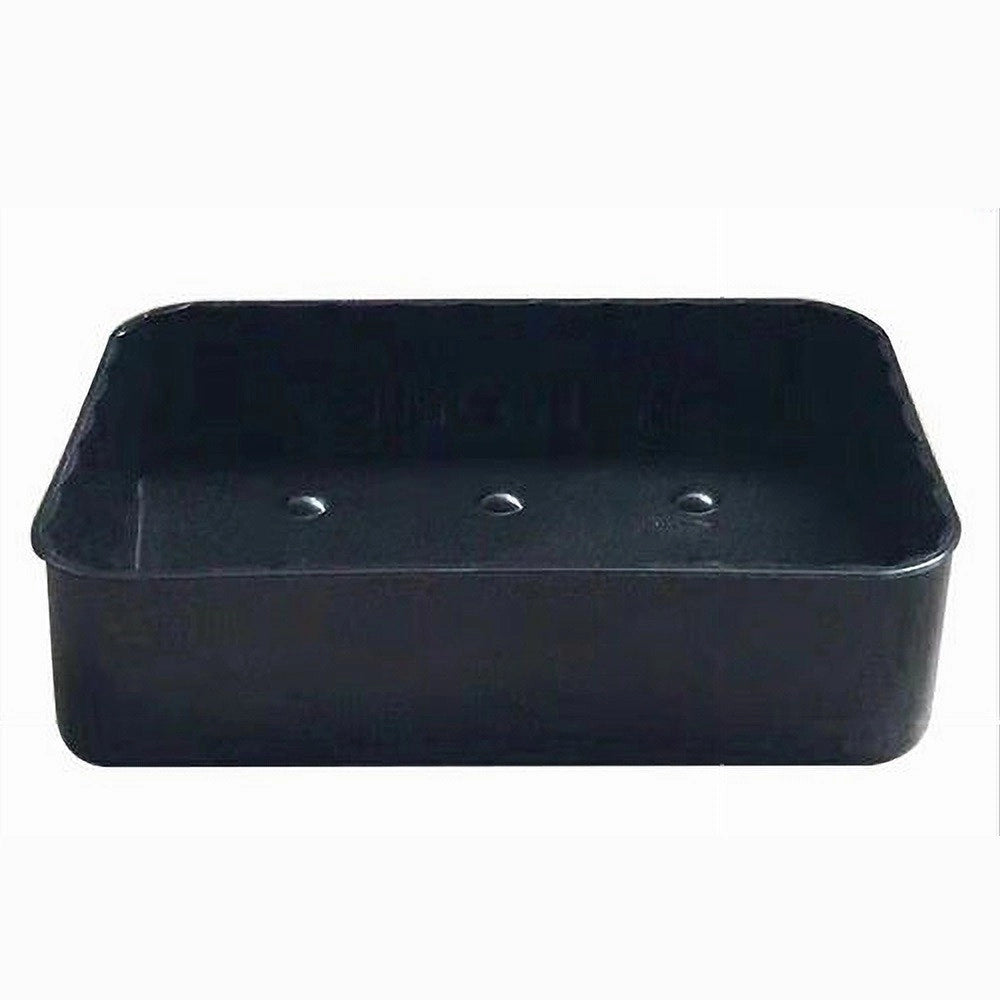 Trade Shop - Portasapone Saponetta Da Bagno Rettangolare Nero Rigato Accessorio Arredo 79196 -