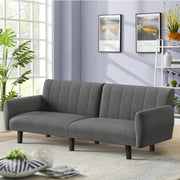 Divano Letto 170 x 78 x 75 cm - RATTANTREE - con Schienale Regolabile, Braccioli Rimovibili e Porta USB