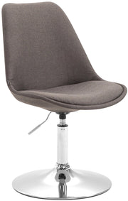 Sedia da pranzo MAVERICK in tessuto grigio scuro,cromo