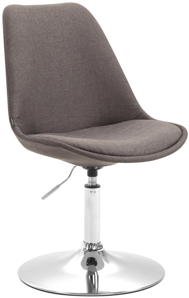 Sedia da pranzo MAVERICK in tessuto grigio scuro,cromo