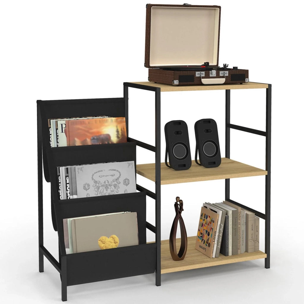 IDMarket - Mobili d'occasione, contenitori con ripiani, porta vinili e giradischi NEVIL design industriale