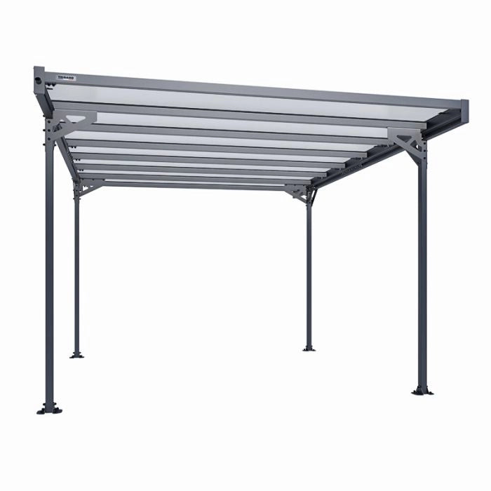 Tettoia per auto in alluminio LEVANTE 4,94 x 3,09 x h 2,27 m