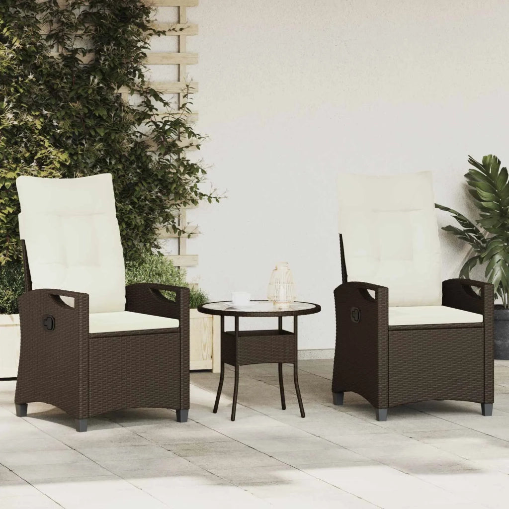 Sedia da Giardino 2 pcs Marrone e Crema 56 x 60 x 112 cm