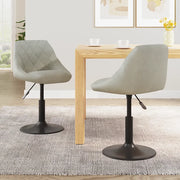 Sedie da Pranzo Girevoli 2 pz Grigio Chiaro in Vellutocod mxl 94834