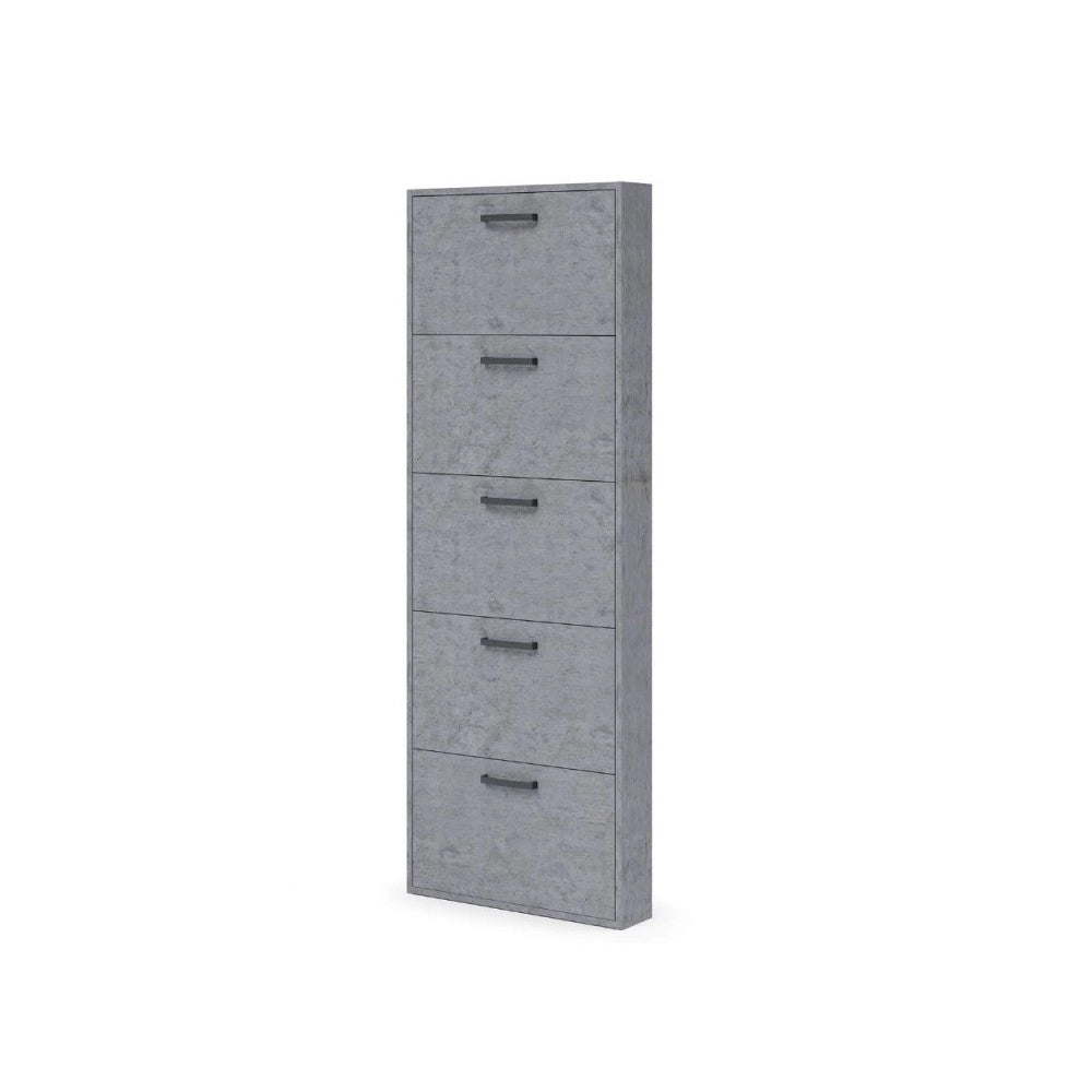 Scarpiera Serena 5 ante slim salvaspazio 180x65x15 colore cemento