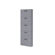 Scarpiera Serena 5 ante slim salvaspazio 180x65x15 colore cemento