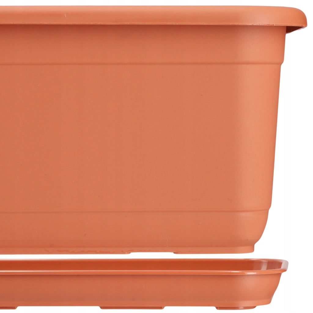 Vaso da fiori KADAX per balcone, 80 cm, con base oblunga
