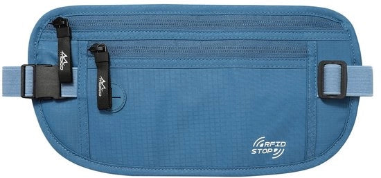 Borsa da viaggio RFID bloccante - Anti furto - Leggera - Adattabile - Ultra sottile - Impermeabile e comoda - Borsa per denaro