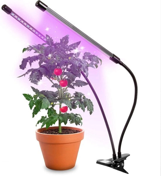 Lampada per piante GLC24 a luce completa con LED rosso e blu 3 modalità di colore collo di cigno 6 livelli di luminosità 40W lampada per piante lampada per erbe e piante - Lampada per crescita