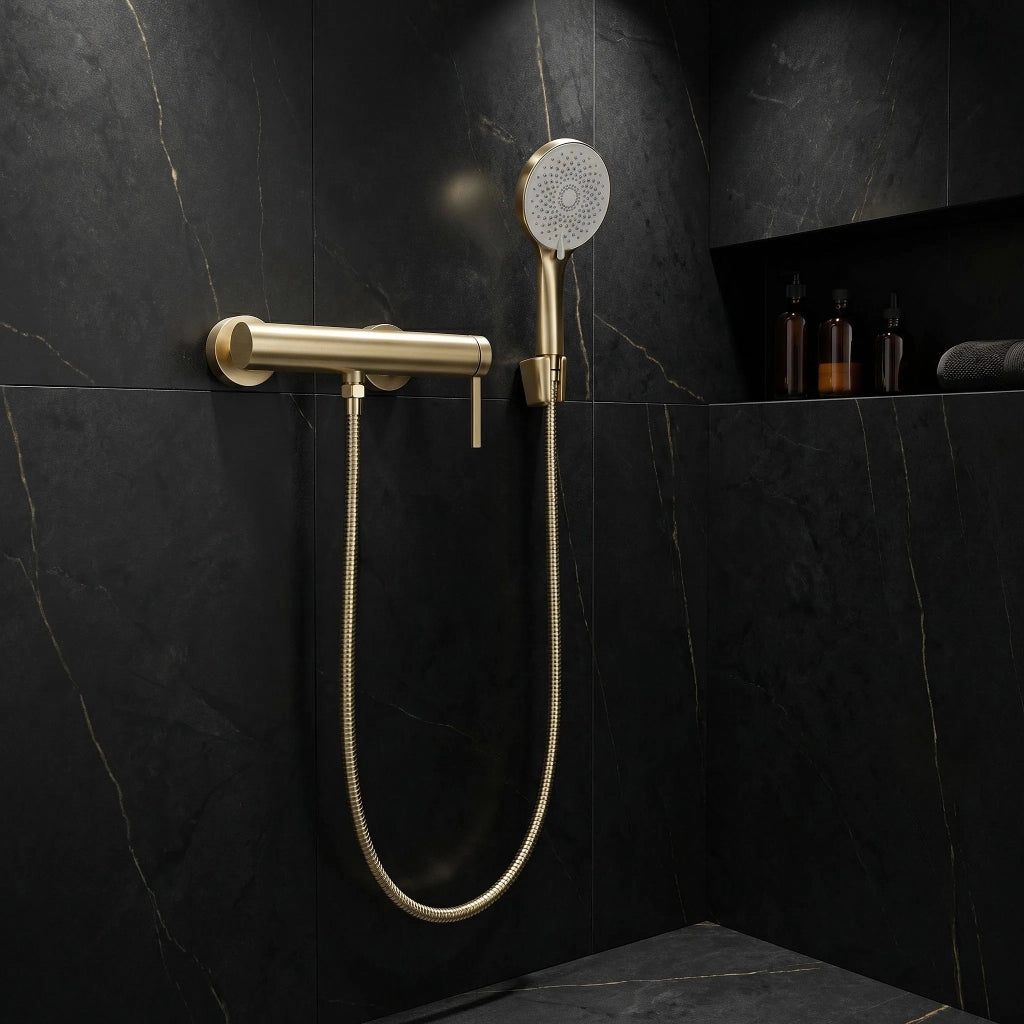 Rubinetto Doccia Rea Rivo Brush Gold
