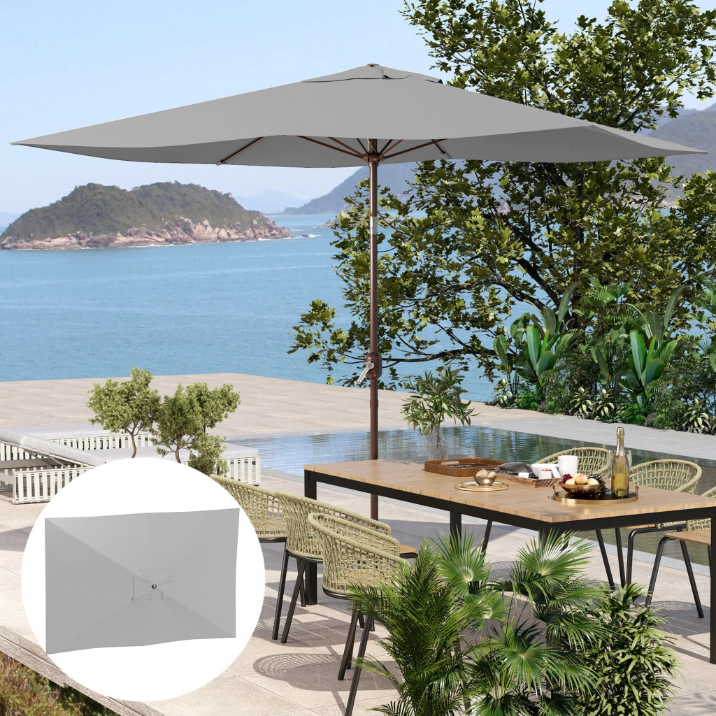 Toldo da giardino 3x2 m ¨C Zephmum ¨C Grigio con protezione UV 50+