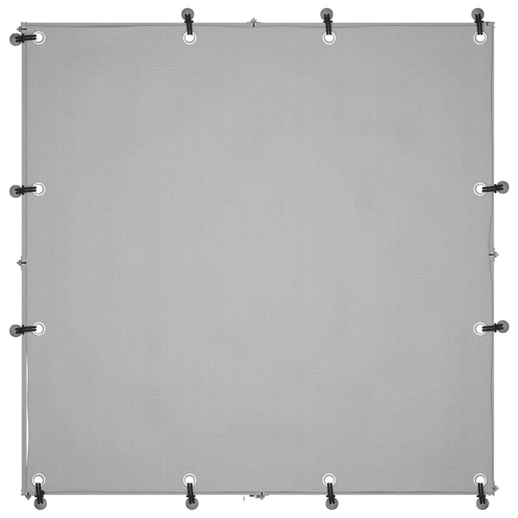 Gabbia per cani da esterno per parco animali 110 x 110 x 110 cm in acciaio nero 02_0000490