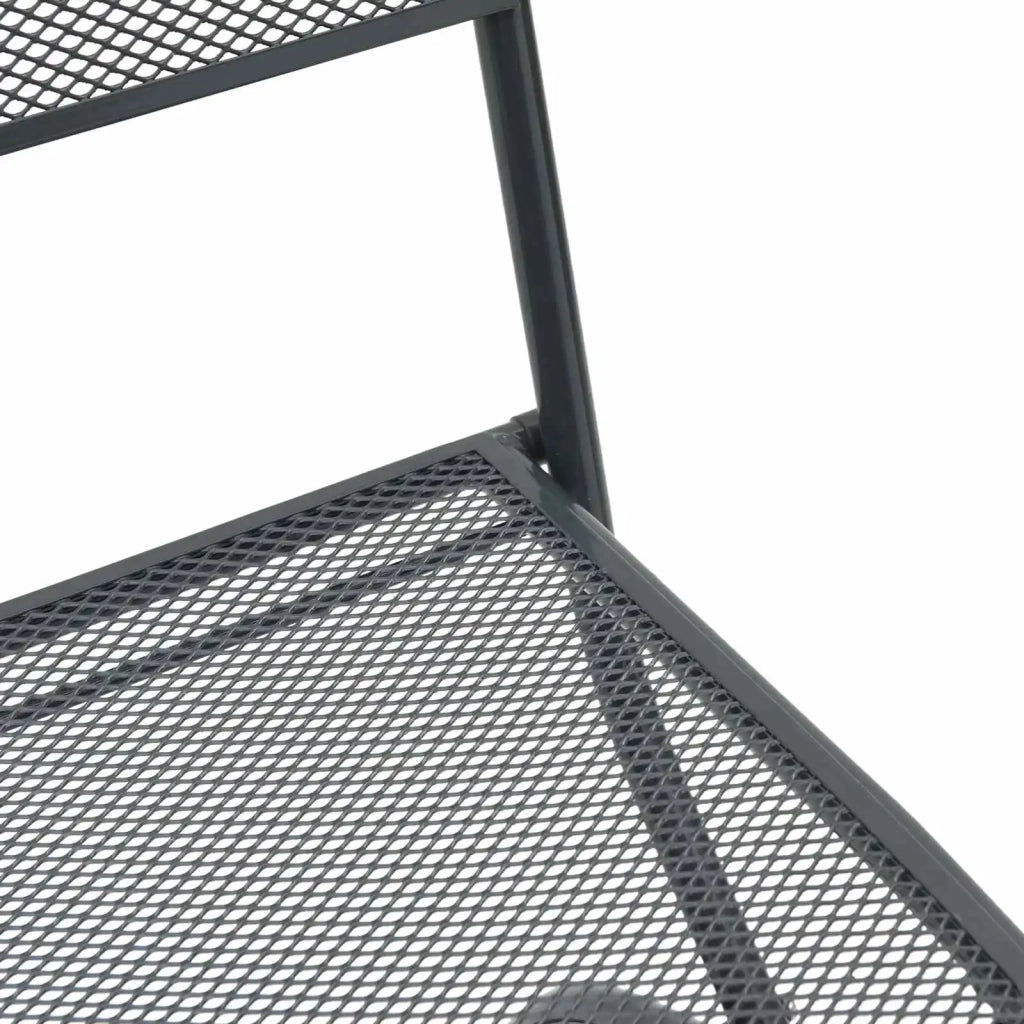 Sedie da giardino 2 pcs Antracite 52,5 x 46 x 82 cm Ferro