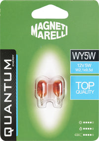 Magneti Marelli WY5W coppia lampadine auto vetro 12V 5W attacco W2,1X9,5d