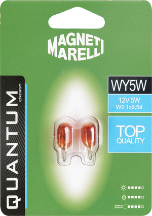 Magneti Marelli WY5W coppia lampadine auto vetro 12V 5W attacco W2,1X9,5d