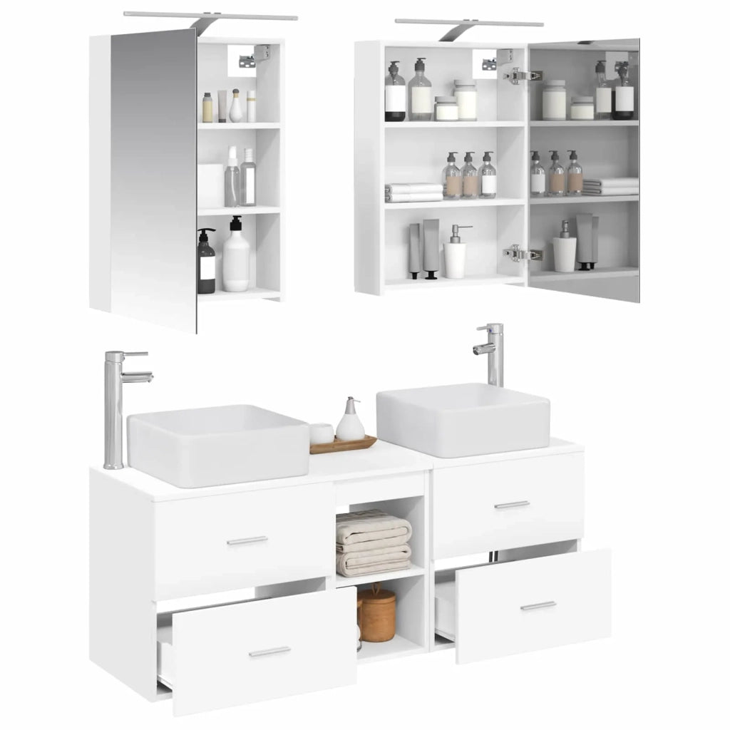 Set di mobili per il bagno 5 pcs Bianco 3406751