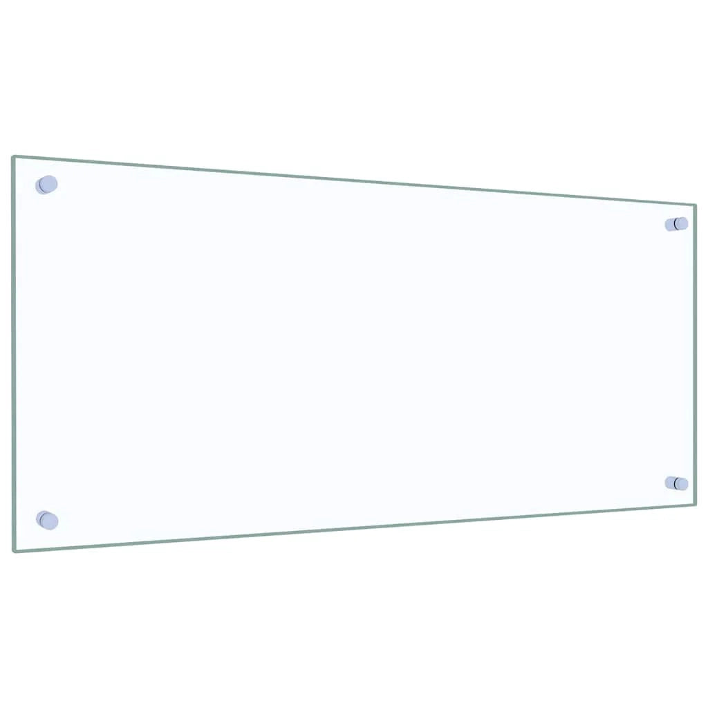 Set di 2 paraschizzi da cucina dal design moderno 90 x 40 cm resistenti al calore pratici in vetro temperato trasparente 02_0056223