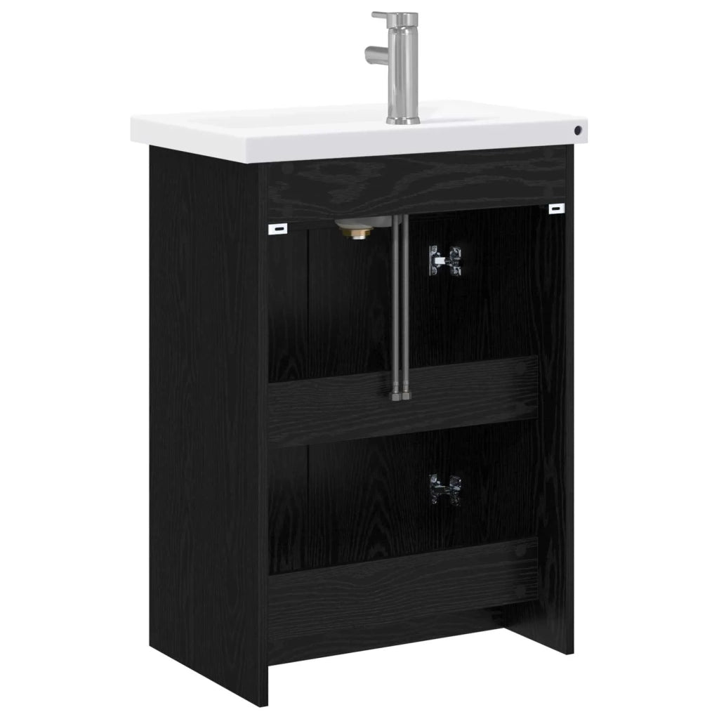 Set di mobili per il bagno Rovere Nero 81 x 40 x 84,5 cm 3404283