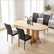 SEDIA da pranzo ergonomica 42 x 94,5 x 59 cm pelle sintetica nera Set da 4 pezzi