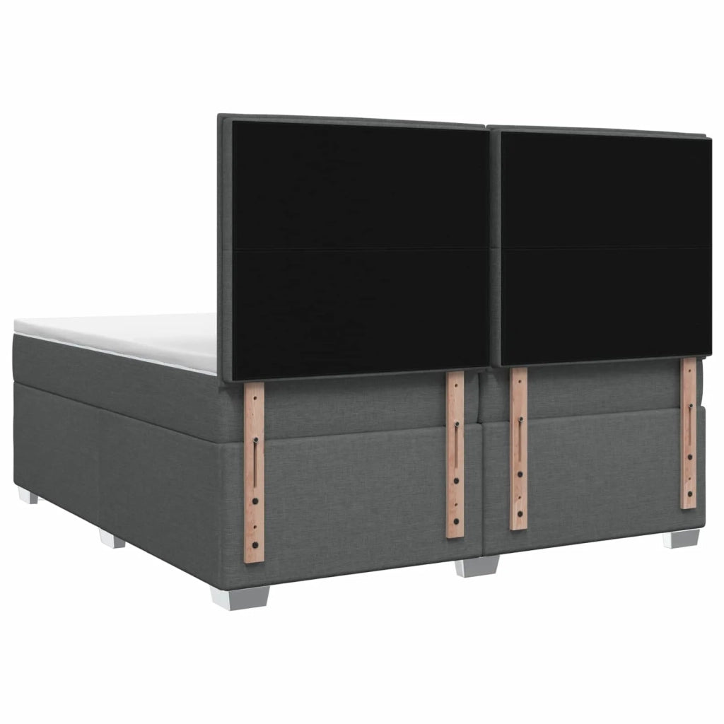 Letto box spring con materasso Grigio Scuro 200 x 200 cm 3453480