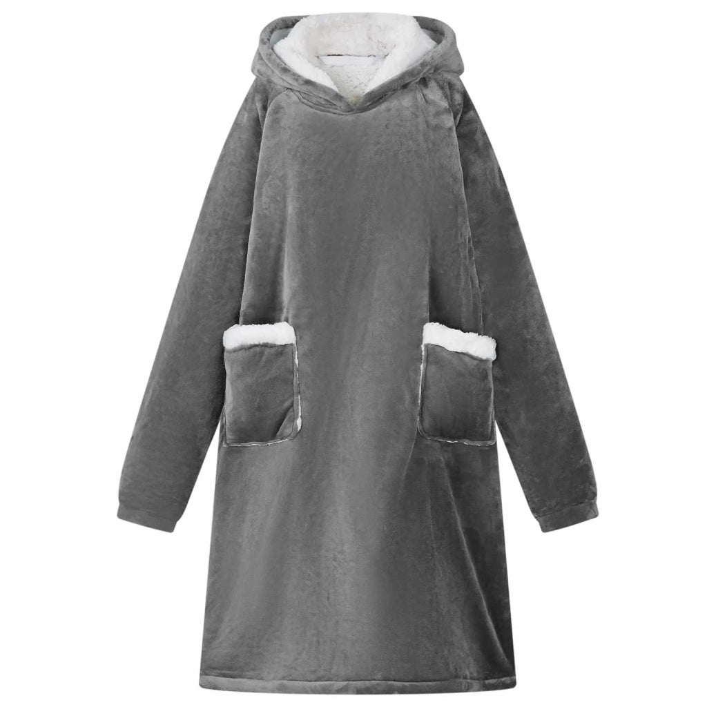 Felpa coperta Grigio scuro L Pile e Flanella CFW2625888