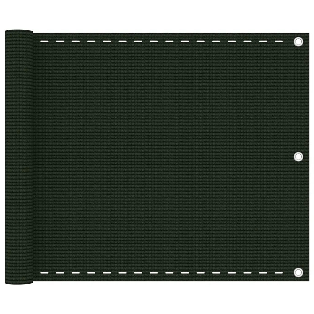 Paravento da Balcone Verde Scuro 75x400 cm in HDPE