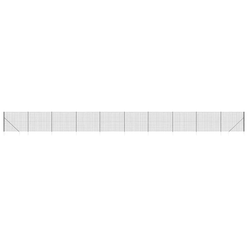 Recinzione Metallica con Picchetti Ancoraggio Antracite 1,6x25m