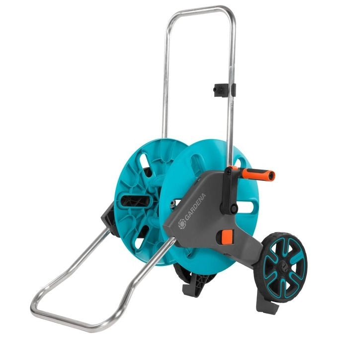 Gardena 18511-20 avvolgitubo da giardino Carrello avvolgitubo Manuale Nero, Blu, Stainless steel
