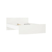 Letto piazza e mezza Gustava, Sommier per camera da letto, Giroletto per stanza, Struttura porta materasso, 197x146 h80 cm, Bianco