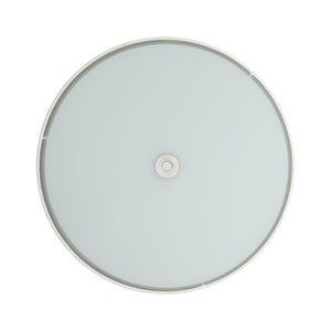 Plafoniera Moderna Pasteri Acciaio Nichel Satinato Bianco 3 Luci E27 Ip20