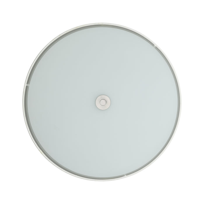 Plafoniera Moderna Pasteri Acciaio Nichel Satinato Bianco 3 Luci E27 Ip20