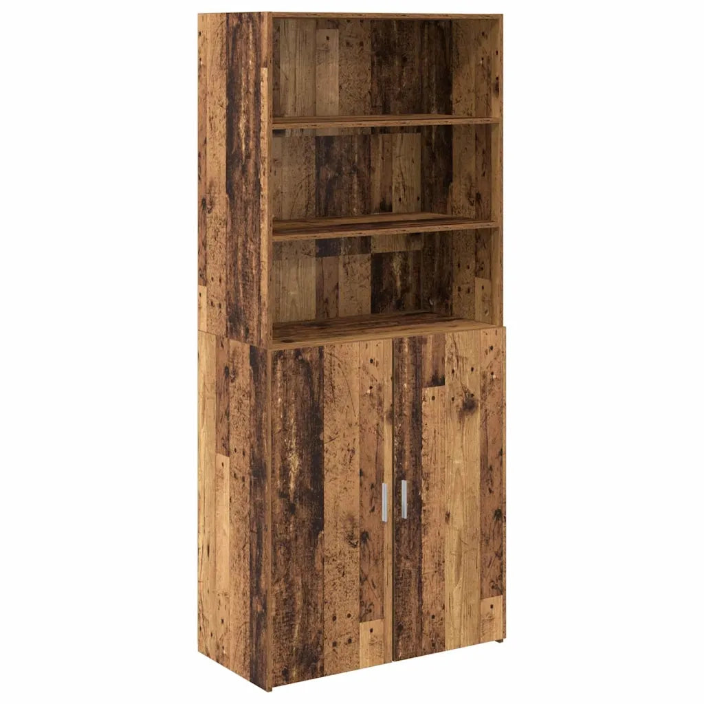 Credenza | Madia | Buffet da pranzo | Armadio da pranzo Legno vecchio 80 x 42,5 x 185 cm Legno multistrato