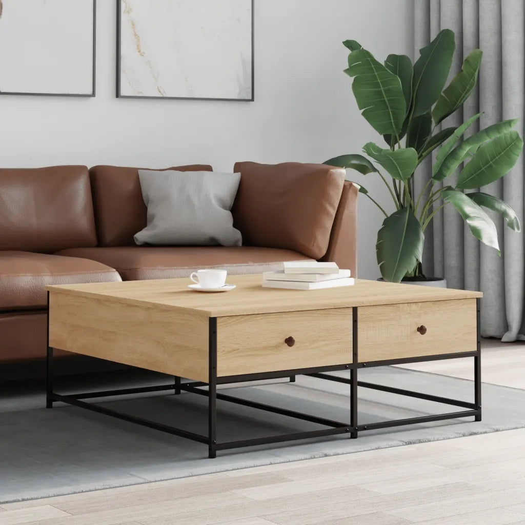 Tavolino da salotto | Tavolino da caff¨¨ | Tavolino da Soggiorno Rovere Sonoma 100x99x40cm Legno Multistrato