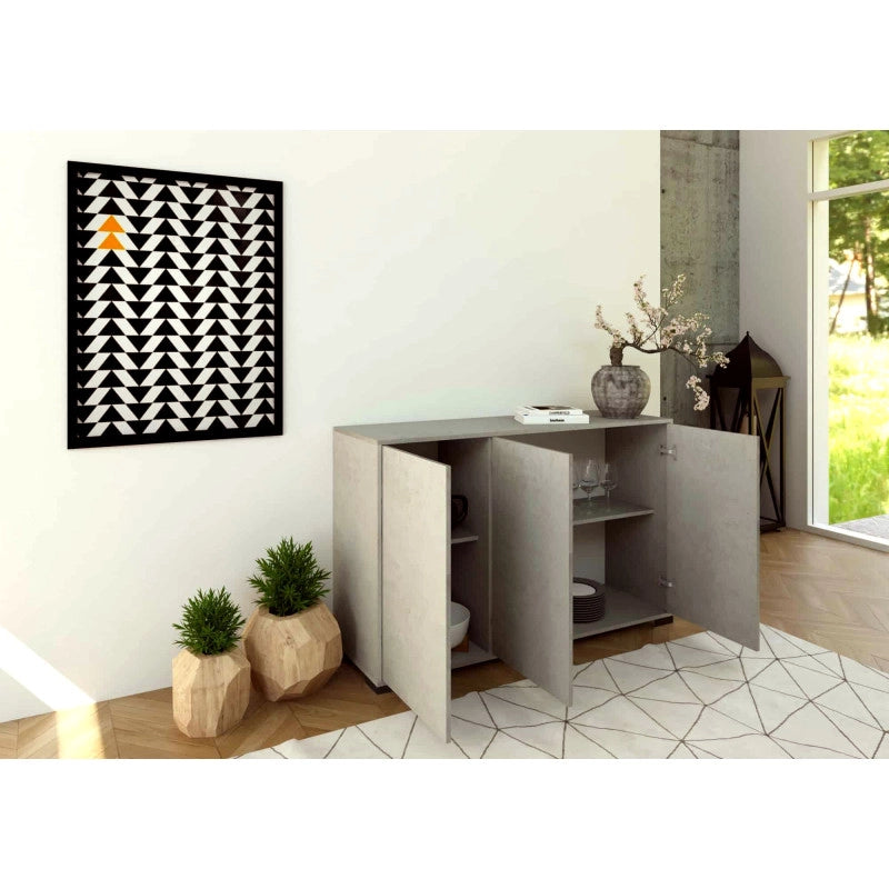 Madia moderna 3 ante 130x40x83 cm Lumina - Cashmere