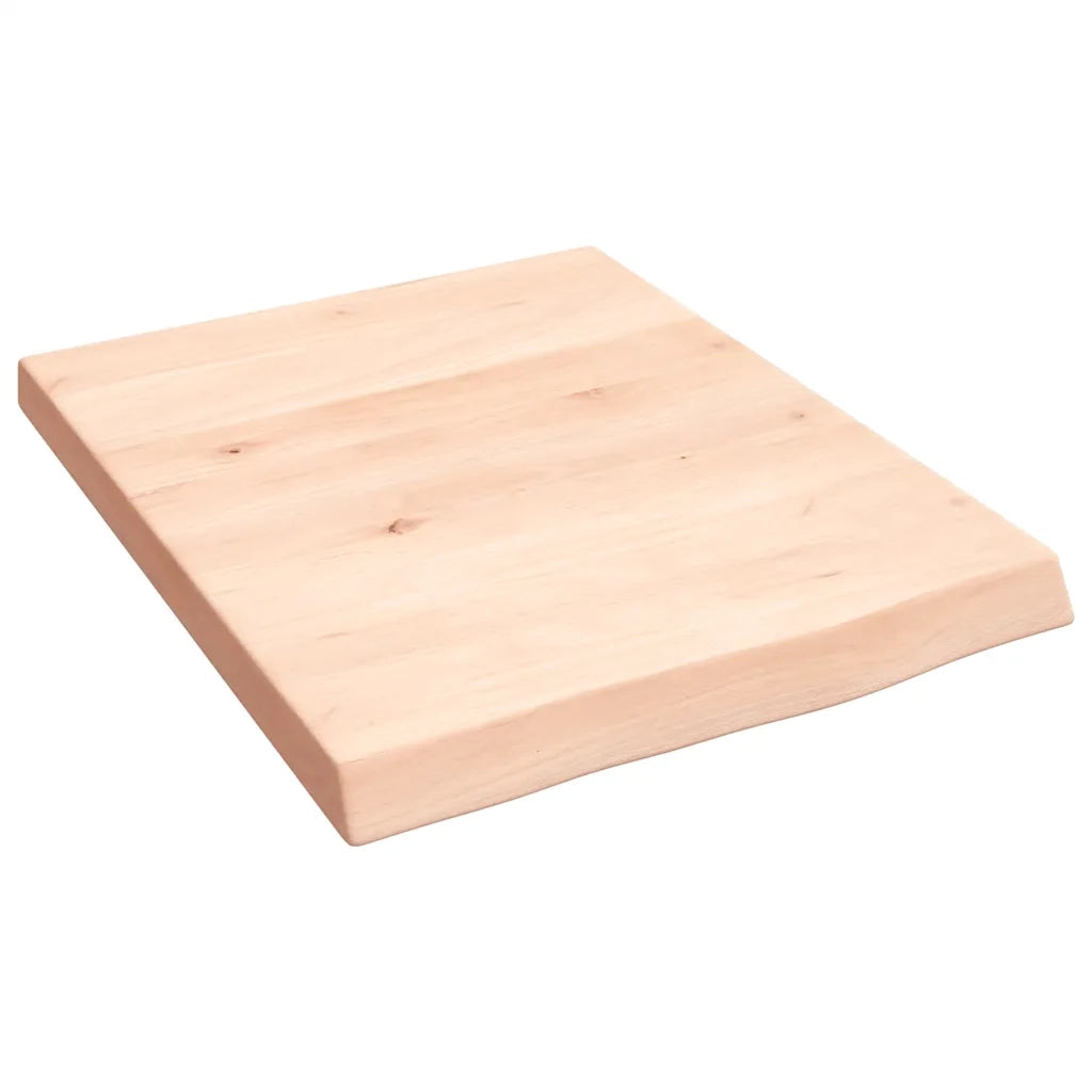 Ripiano a Parete 40x50x(2-4) cm Massello Rovere Non Trattato 363513