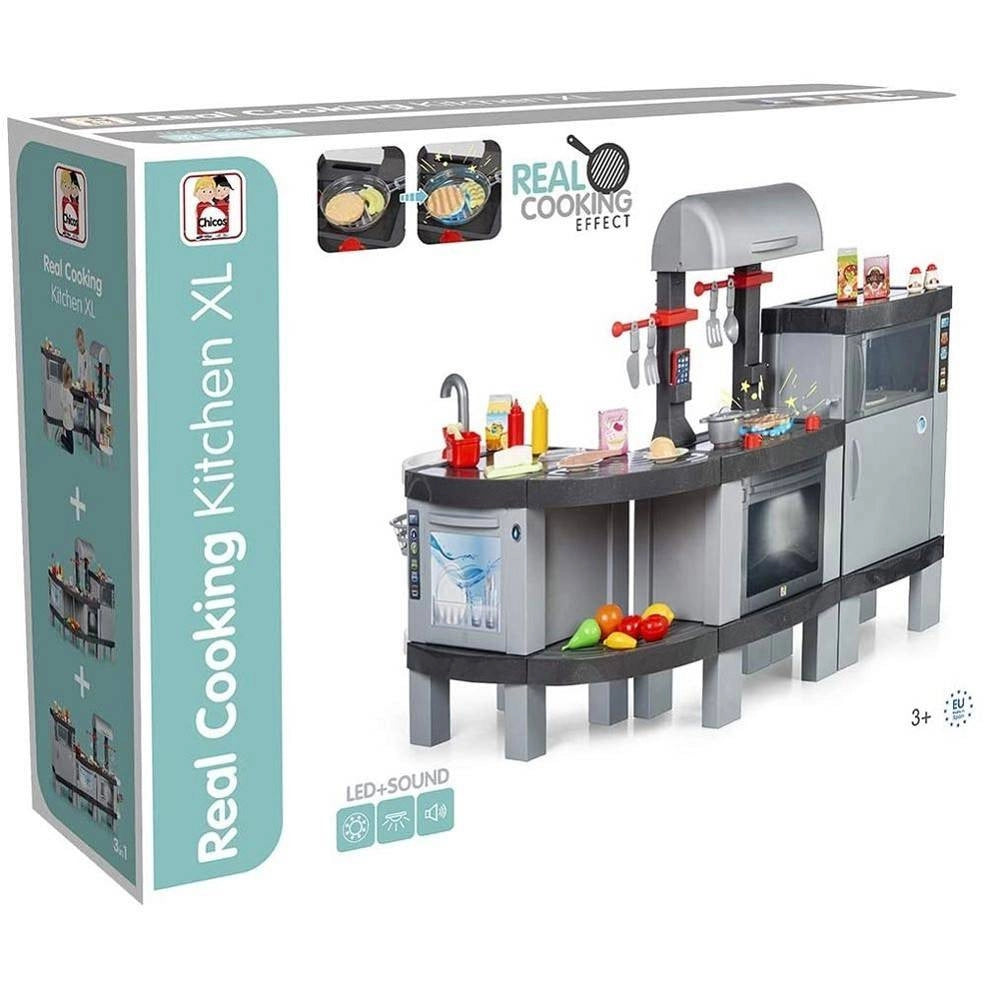 Trade Shop - Cucina Giocattolo Per Bambini Cooking Xl Modulabile Con Cibi Che Cambiano Colore -