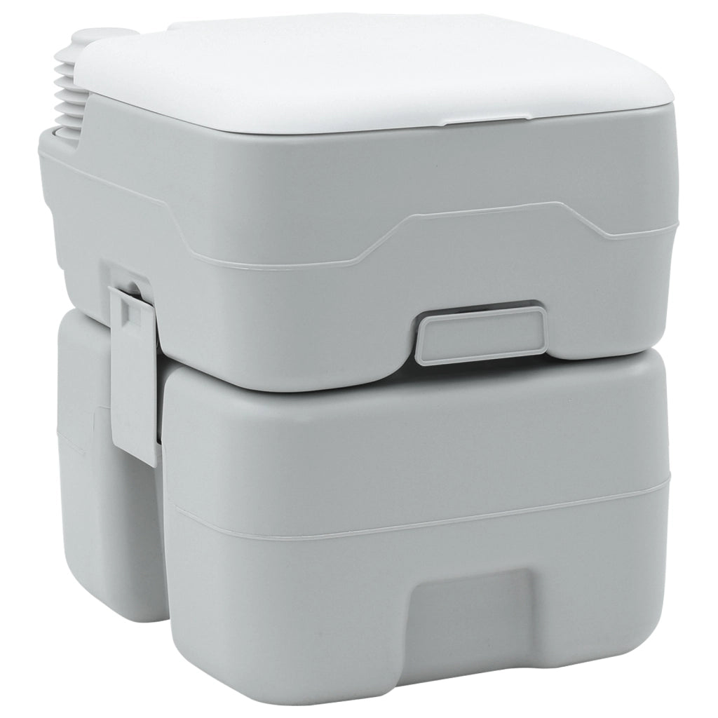 Toilette Portatile Grigia e Bianca in Plastica da 20 L di