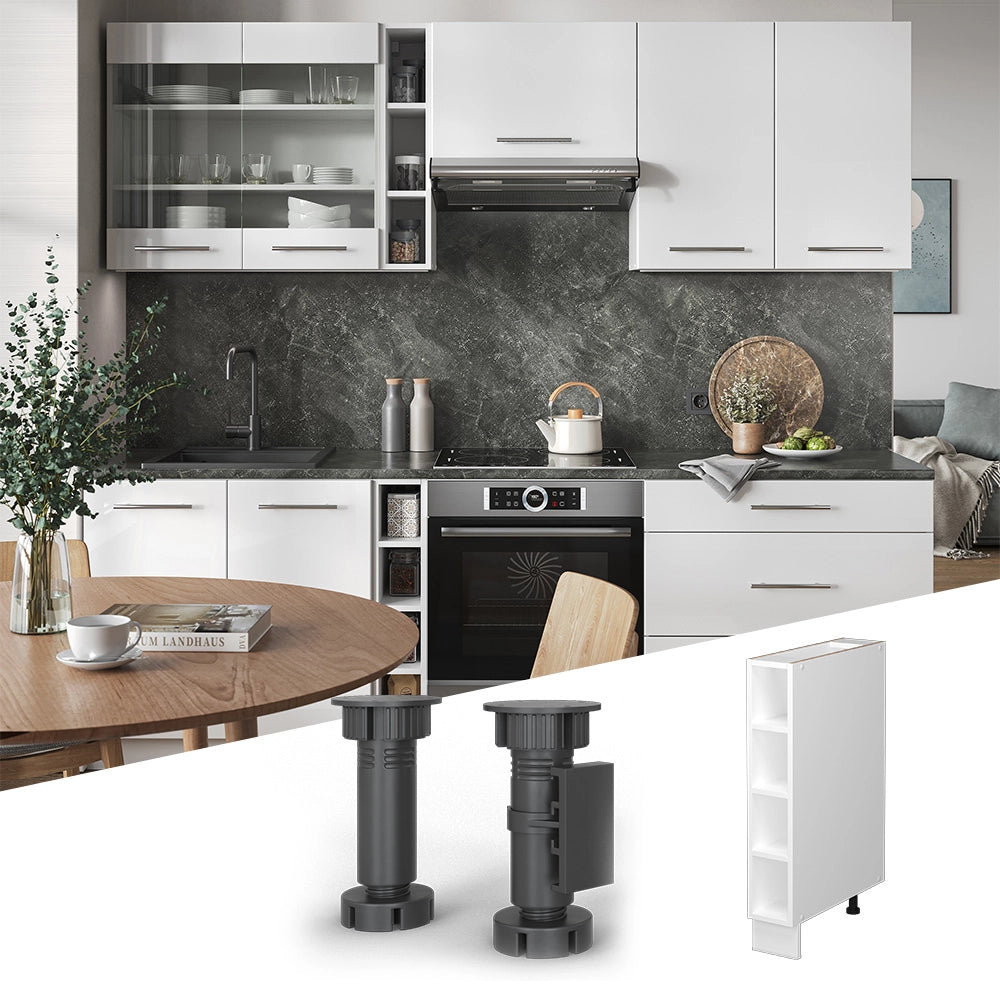 Vicco Scaffale da cucina Bianco 15 cm senza piano di lavoro