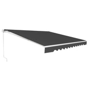 Tenda da sole a caduta inclinabile da esterno, Tendalino a scomparsa con manovella 4x2,5m Grigio-Tende parasole
