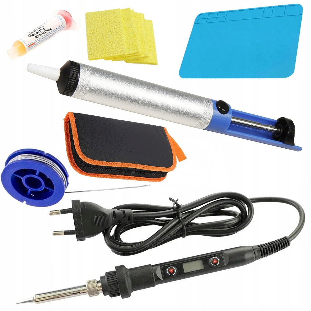 Saldatore di Precisione Rosfix Orange Corso 80W OC80W – Display, Regolazione Temperatura, Set con Accessori