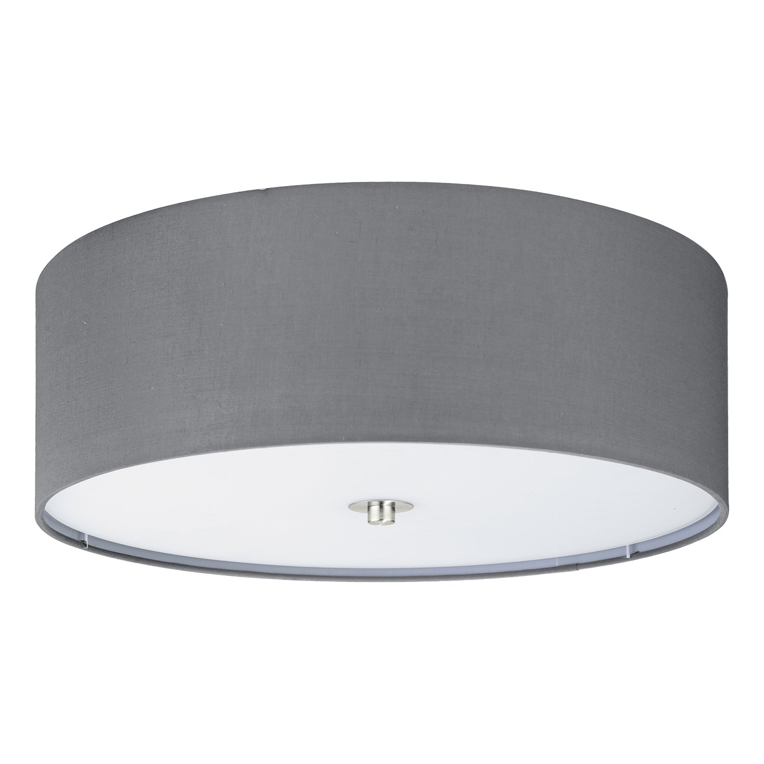 Plafoniera Moderna Pasteri Acciaio Nichel Satinato 3 Luci E27 Ip20