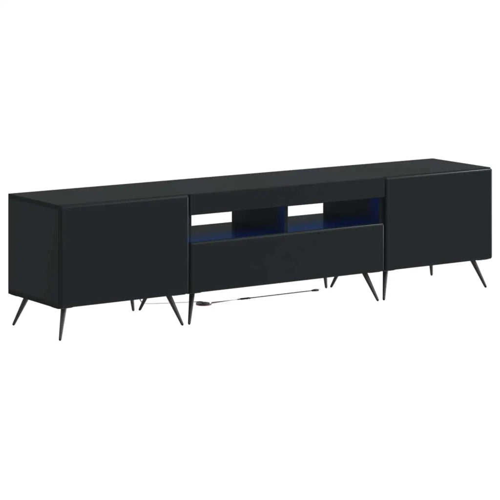 Mobile TV LED a 5 pezzi Nero Legno ingegnerizzato 3416919