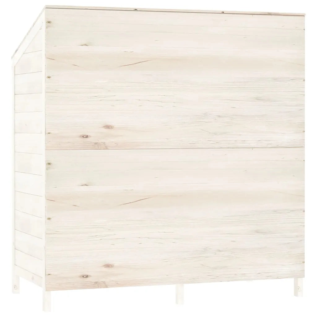 Capanno da Giardino Bianco 102x52x112cm Legno Massello di Abete CFW6068047