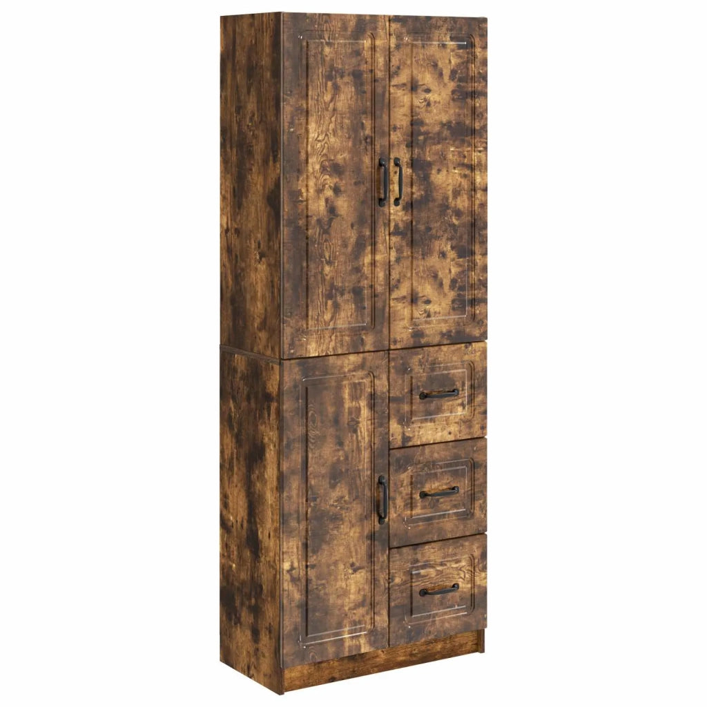 Set di armadi 2 pcs Rovere Fumo Legno ingegnerizzato