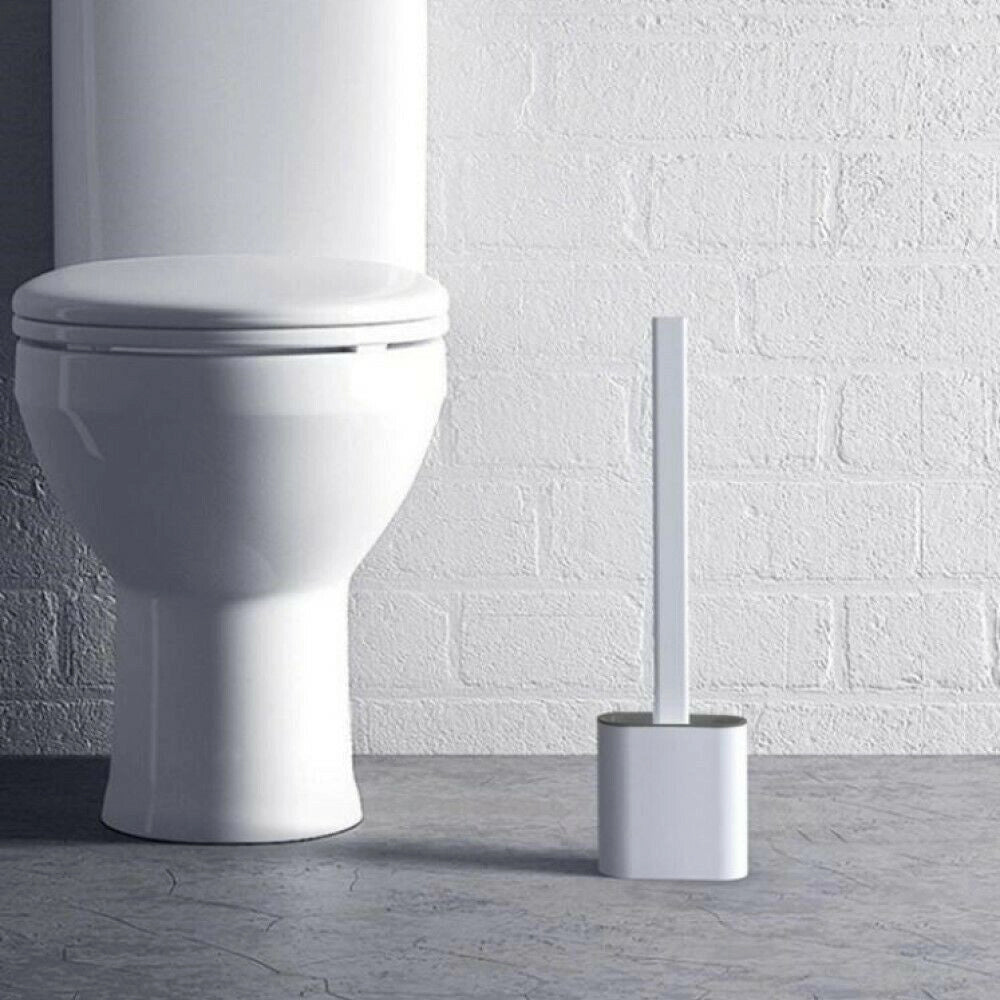 Trade Shop - Scopino Per Wc Bagno Spazzola Per Pulizia In Silicone Con Portascopino Da Muro -