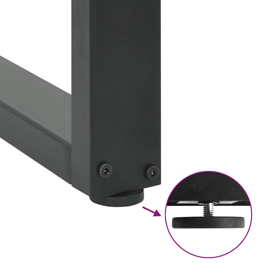 vidaXL Gambe per Tavolino da Caffè a Forma di U 2 pz Antracite 38x(42-43) cm Acciaio