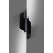 Lampada a parete Spiner in acciaio nero opaco